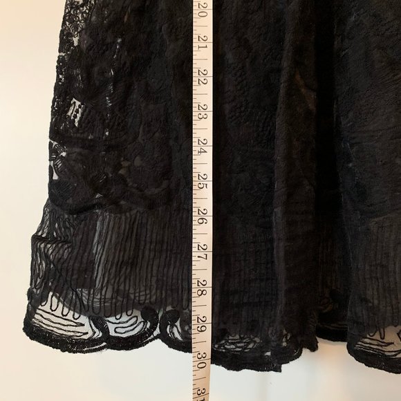 Ultra Pink Black Midi Skirt sz M - Picture 4 of 5